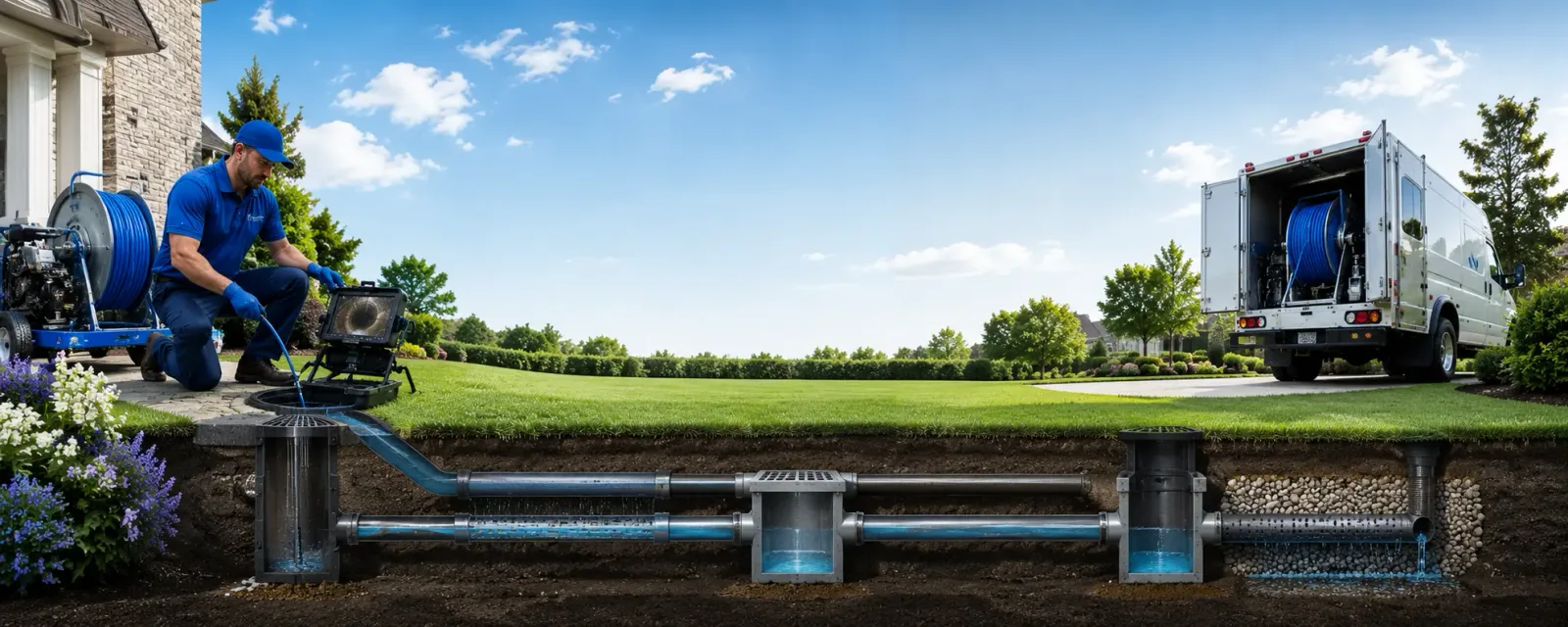 Outdoor drain cleaning information for Rocky Point, NY